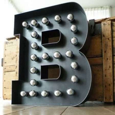 Steel Marquee letter B